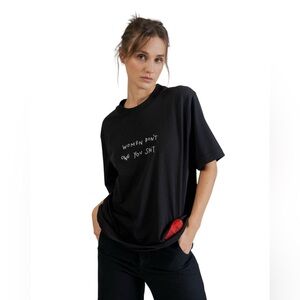 NWT Women Don't Owe You Shit S/S Tee (Black) Size L